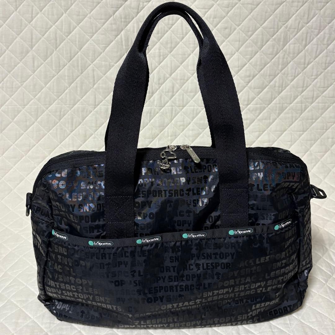 【美品】レスポートサック スヌーピータイポグラフィ ハーパーバッグ　キャリーオン