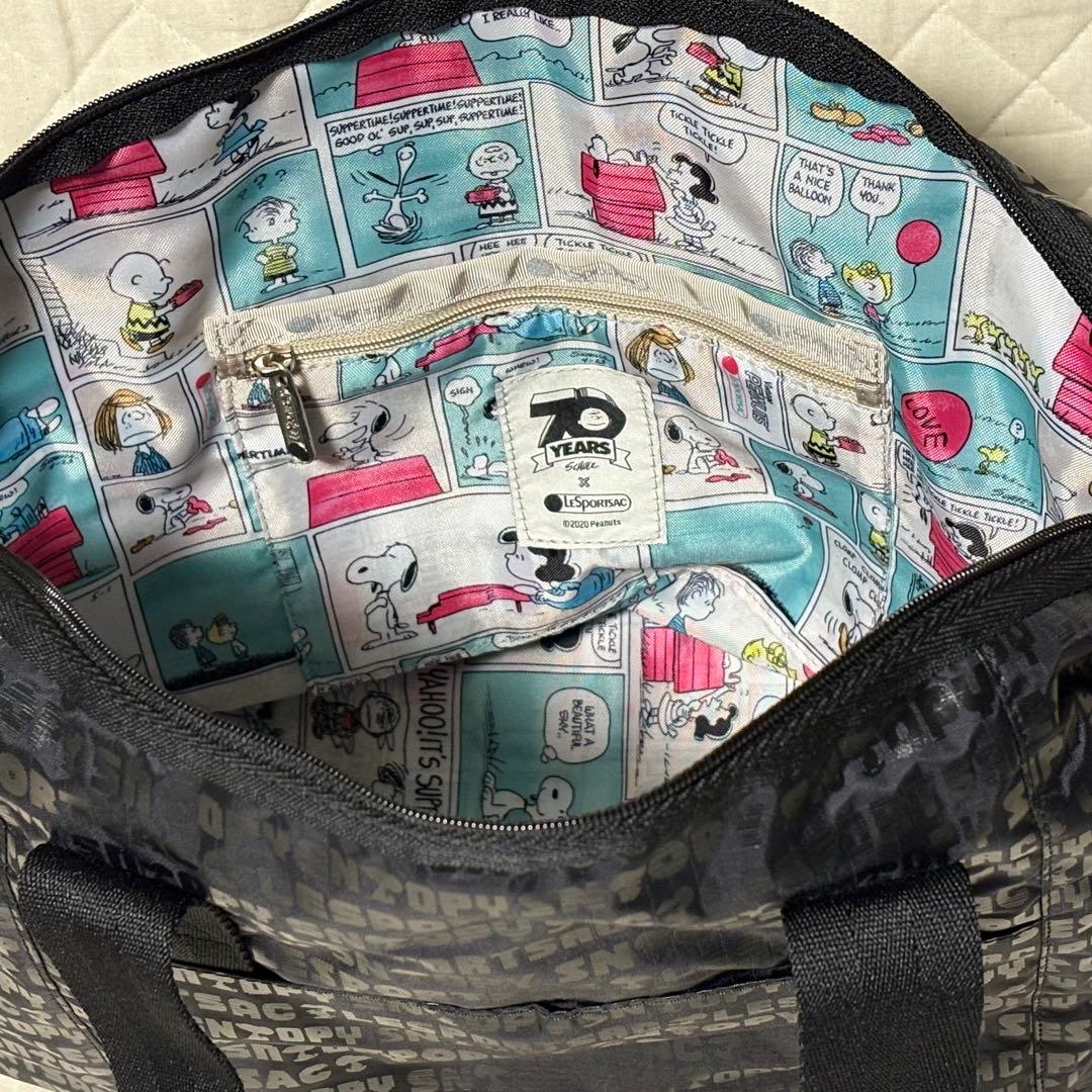 【美品】レスポートサック スヌーピータイポグラフィ ハーパーバッグ　キャリーオン