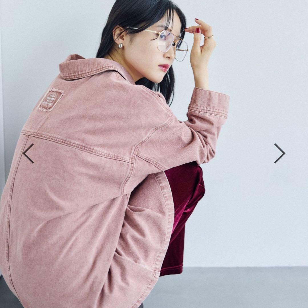 人気　LEPSIM レプシィム　フリンジパッチ BIGデニムシャツ