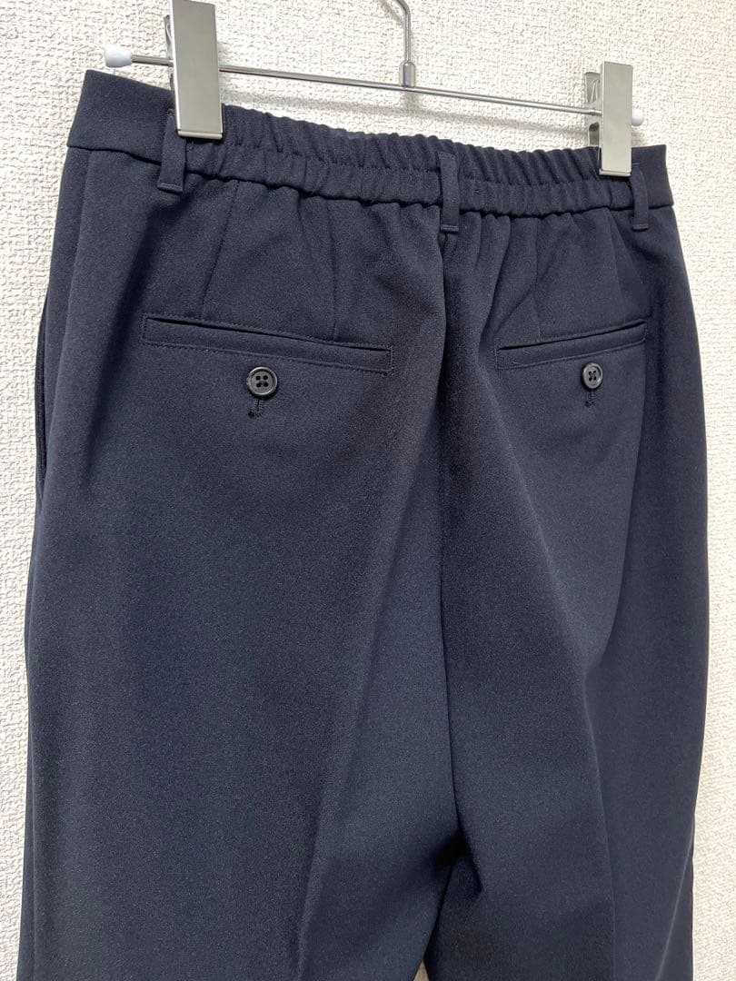 プラステ　セットアップ　スーツ　レディース　ネイビー　ノーカラー 卒業式