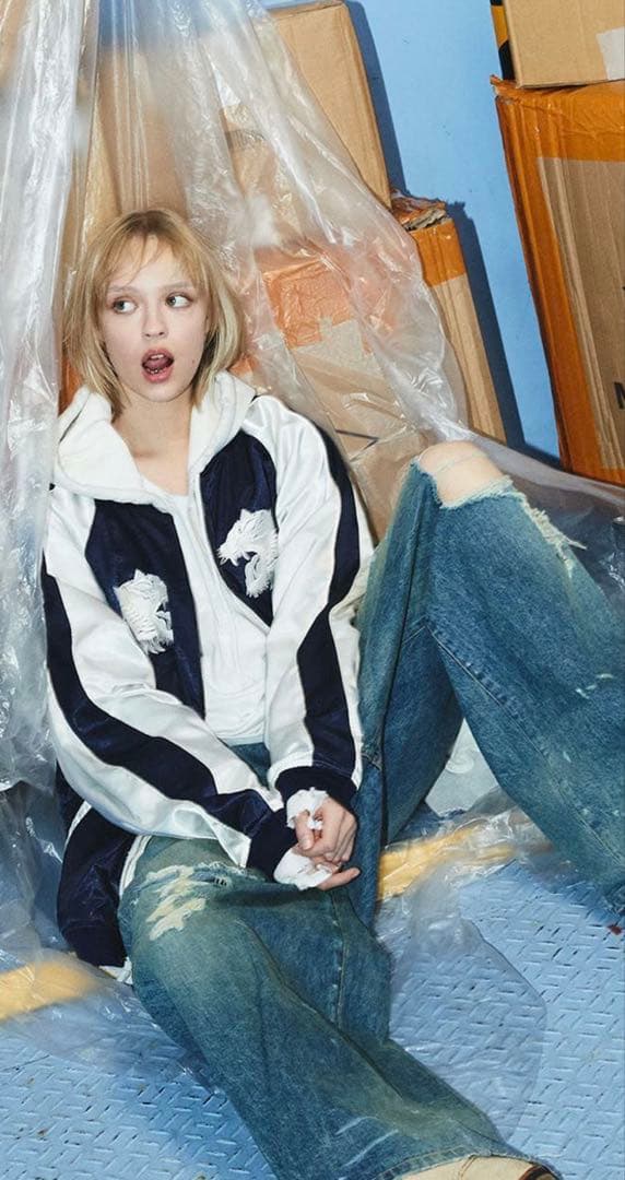 ビンテージデザイン虎刺繍スカジャン