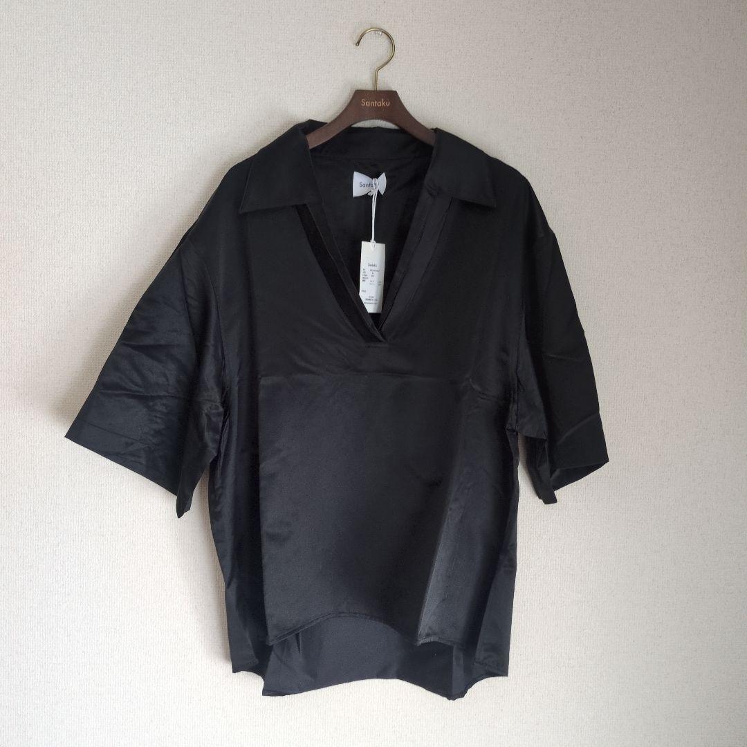 santaku 　cotton silk skipper shirt