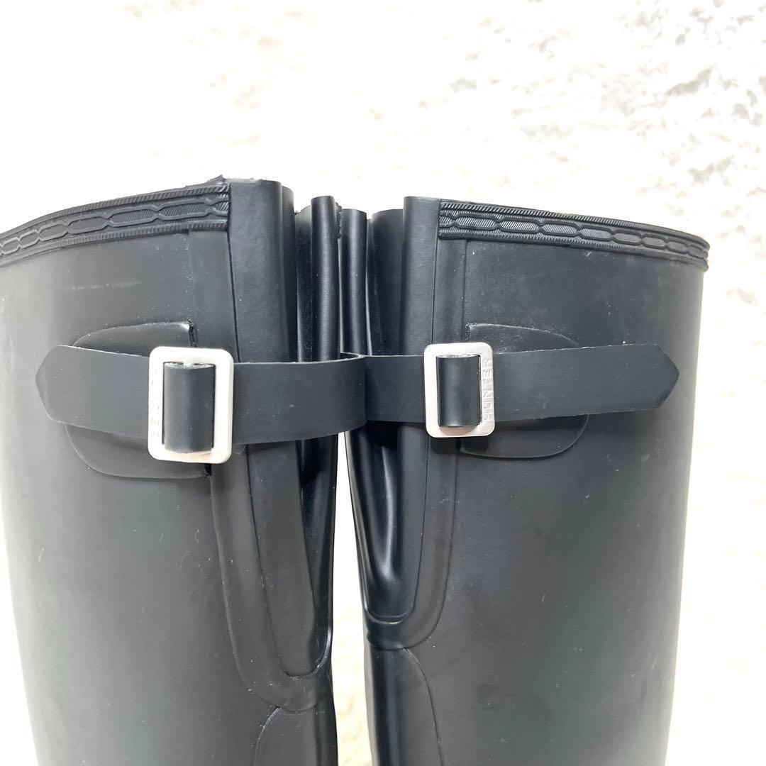 未使用級 HUNTER　ハンター　レインブーツ　長靴　ブラック　US38