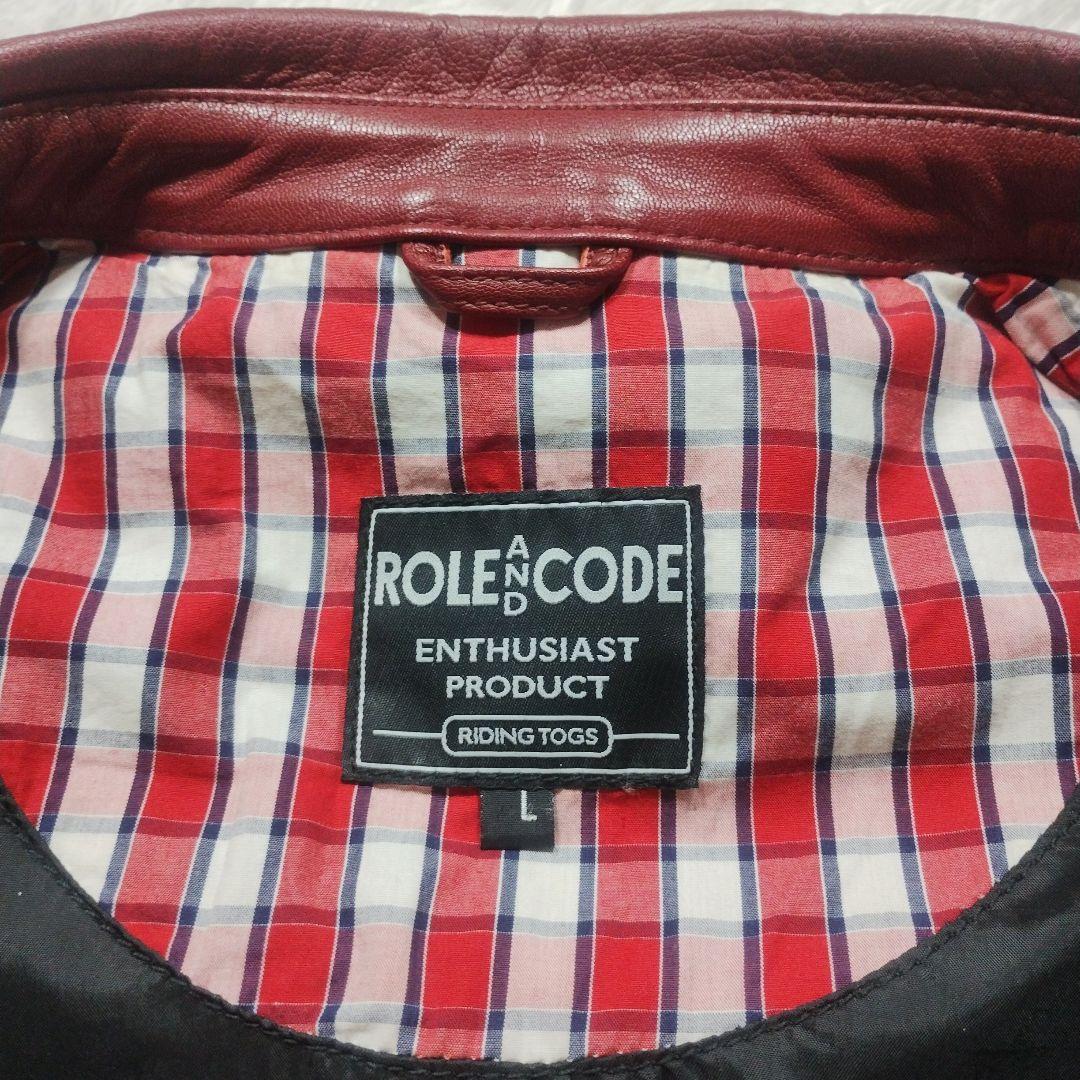 超レア　DEGNER　山羊革　シングルライダースジャケット　コンチョ釦　L　赤