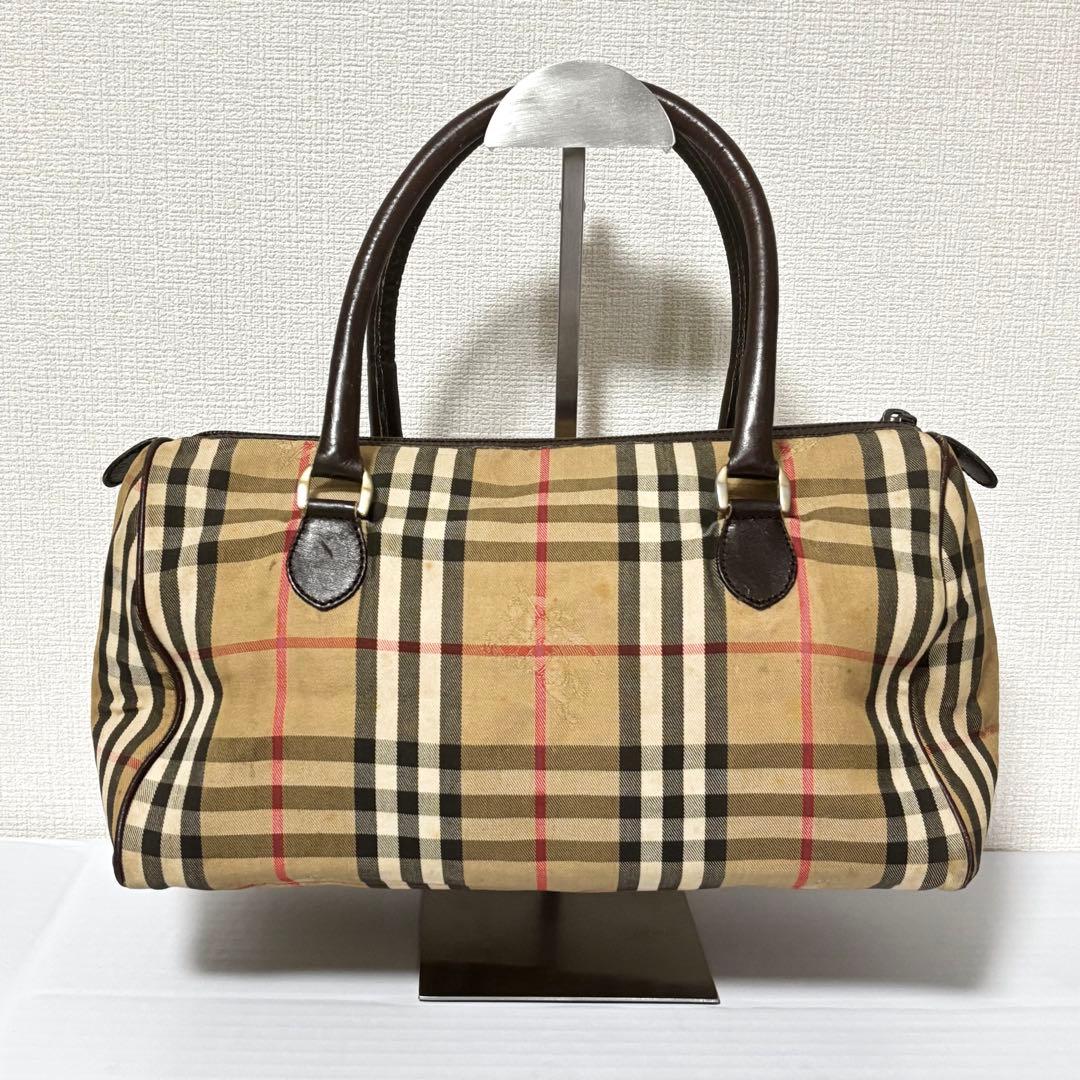 正規品 鑑定済 Burberrys ミニボストンバッグ ノバチェック a81
