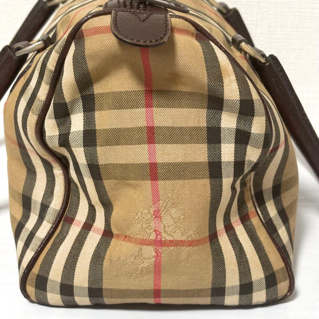 正規品 鑑定済 Burberrys ミニボストンバッグ ノバチェック a81