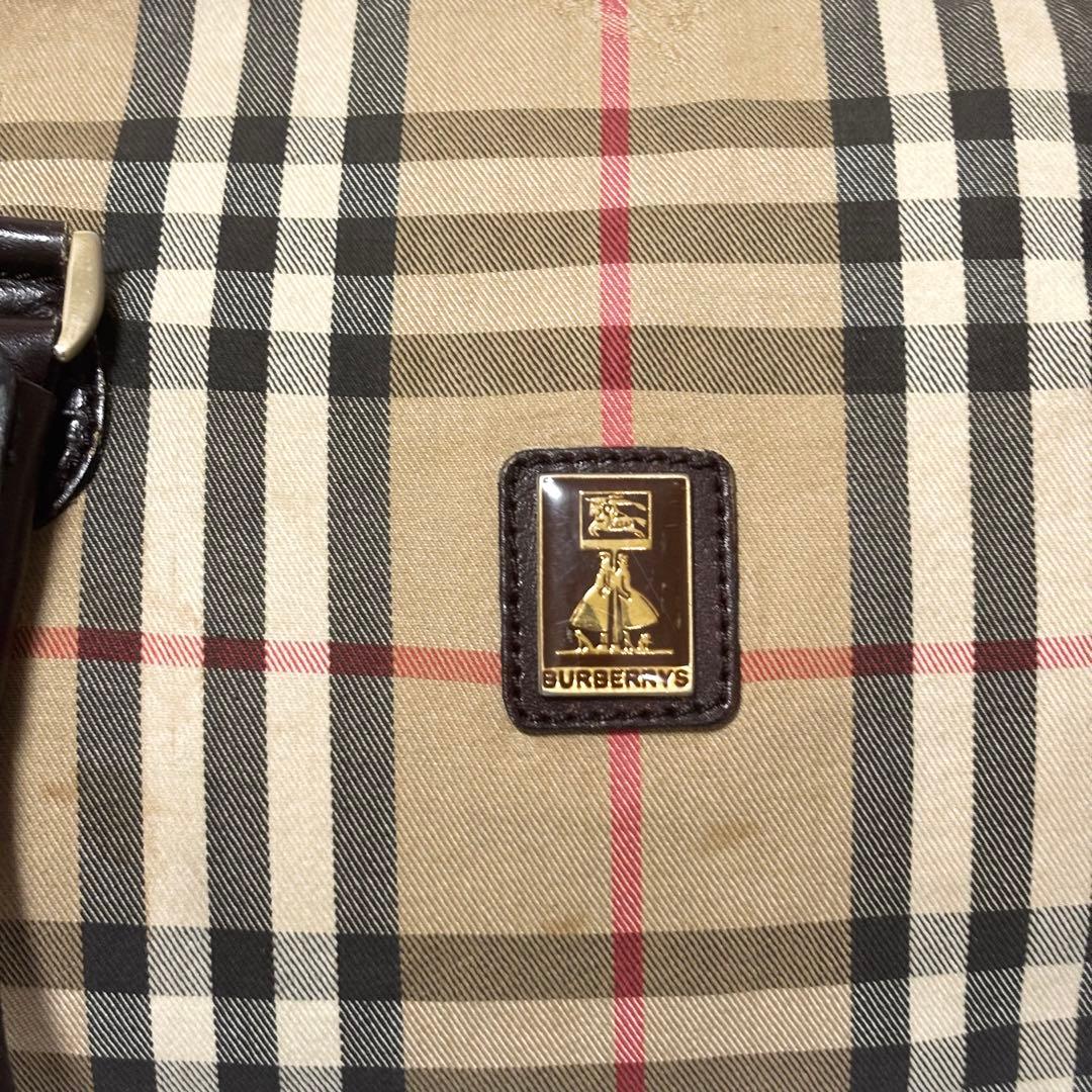 正規品 鑑定済 Burberrys ミニボストンバッグ ノバチェック a81