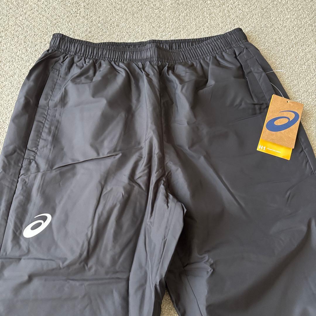 廃盤品 Lサイズ 新品ASICS ウインドブレーカー 上下セット 黒