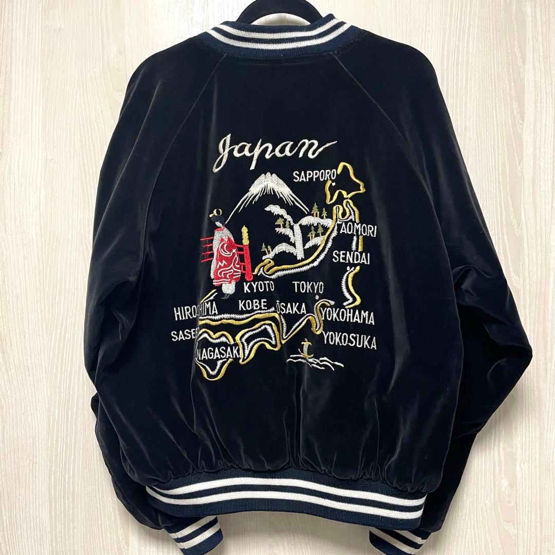 JUNGLE STORM スカジャン ベロア　リバーシブルM-Lサイズ