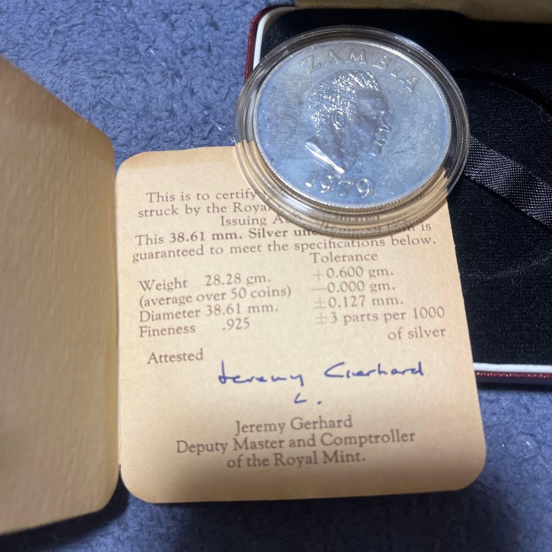 Zambia ザンビア 銀製 5、10 クワチャ 保証書付き 送料込み