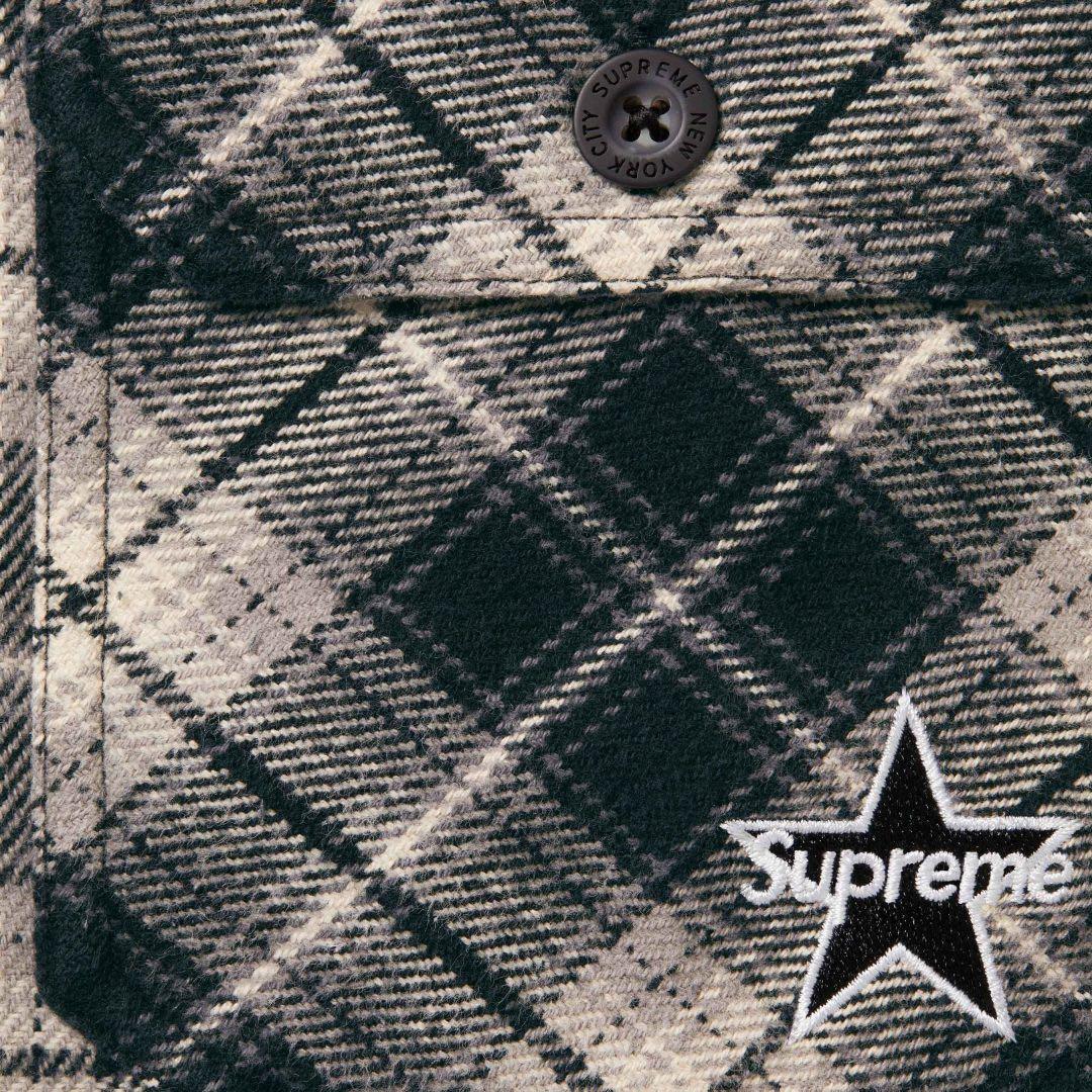 トップス Supreme Thermal Zip Up Flannel Shirt