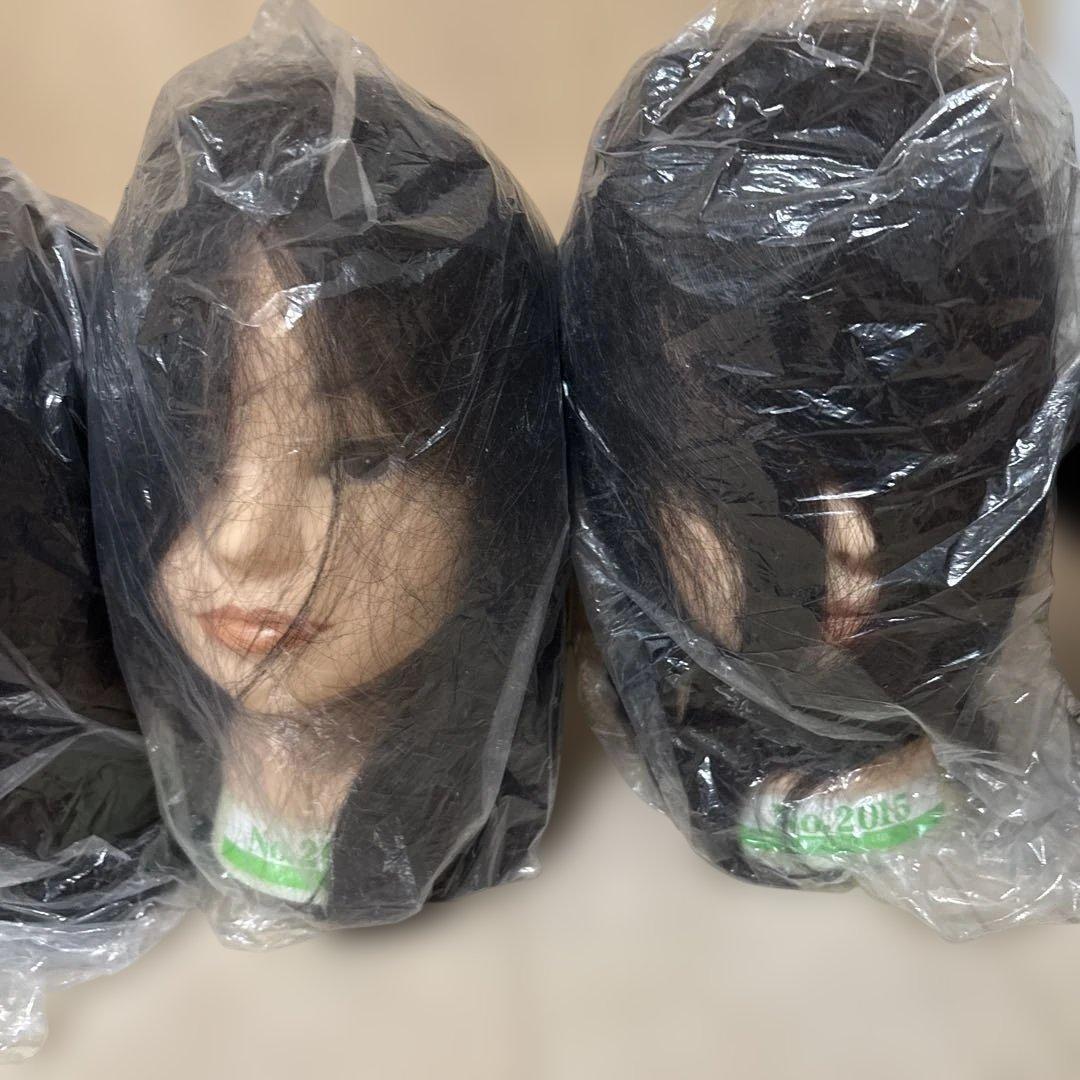 か*様 カットウィッグ　カットマネキン　パーマ 美容師練習用　国家試験用　12体