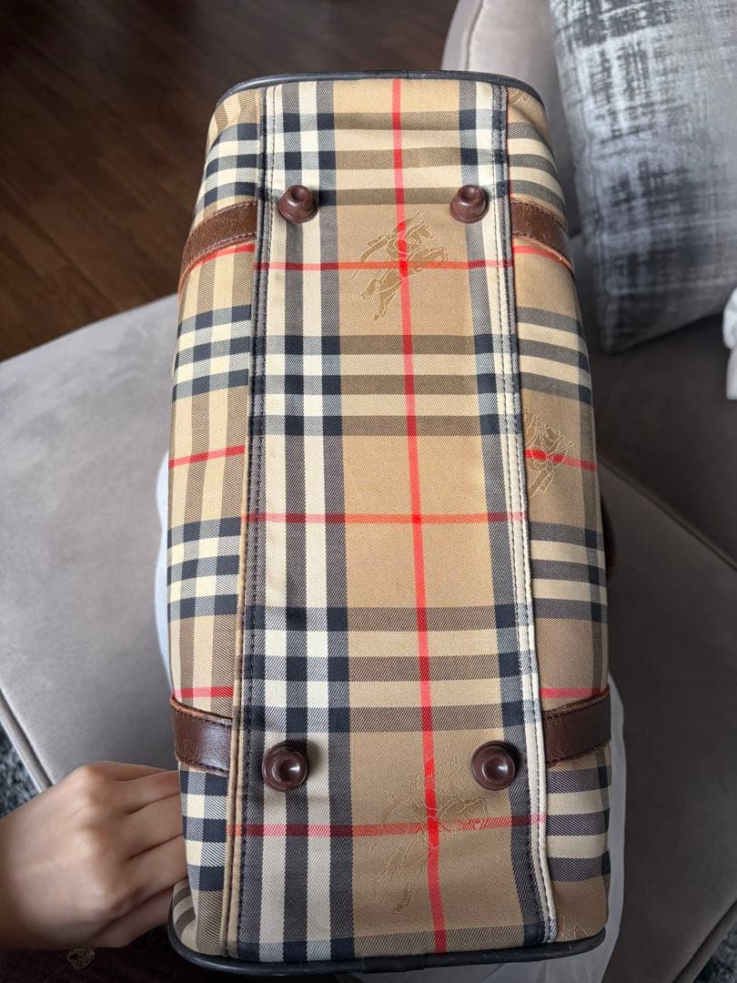 Burberry チェック柄 ボストンバッグ