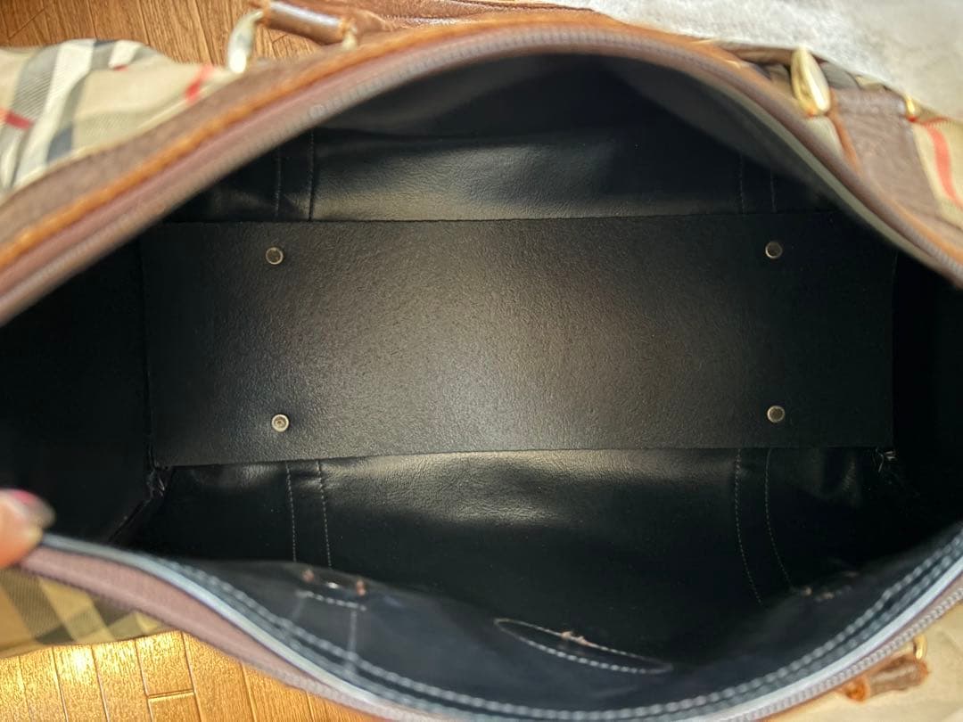 Burberry チェック柄 ボストンバッグ