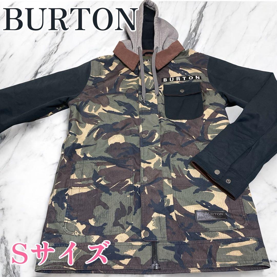 BURTON 迷彩柄 スノーボードウェア、ジャケット　Sサイズ