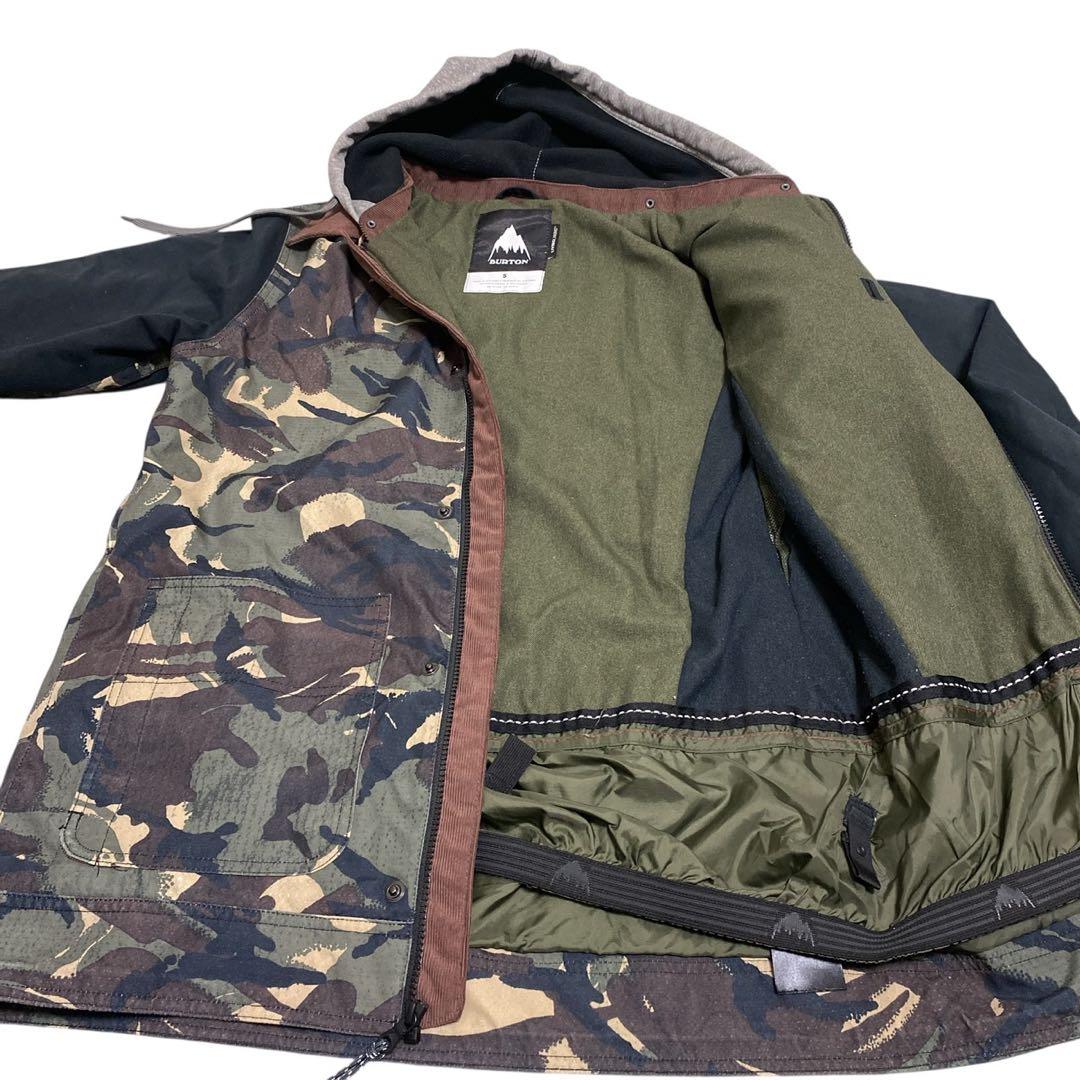BURTON 迷彩柄 スノーボードウェア、ジャケット　Sサイズ