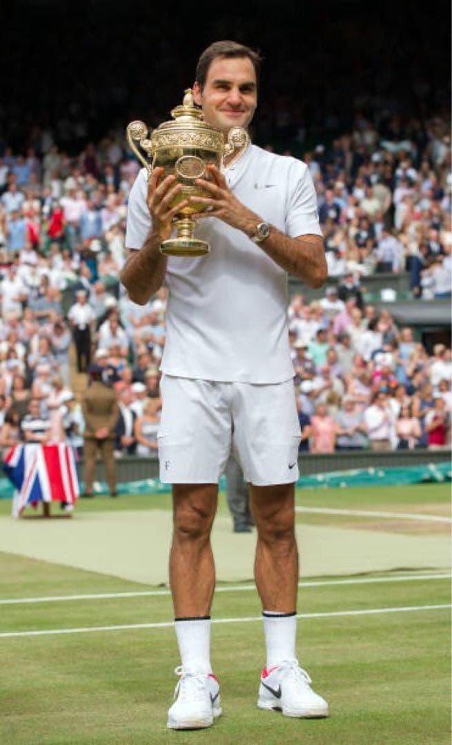 フェデラー　RFマーク付レア　2017ウィンブルドン優勝モデルLサイズ