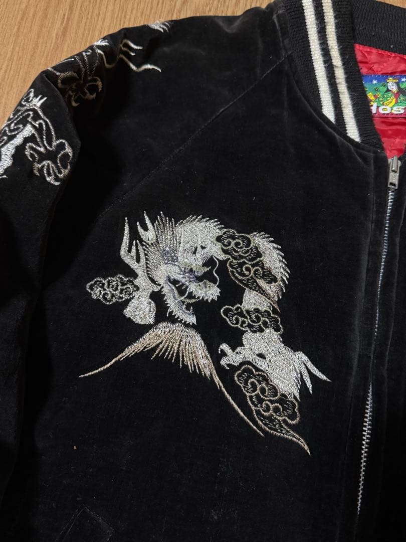 雰囲気系 Hoshihime 別珍 スカジャン スーベニアジャケット ブラック