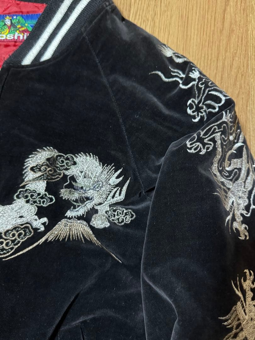 雰囲気系 Hoshihime 別珍 スカジャン スーベニアジャケット ブラック