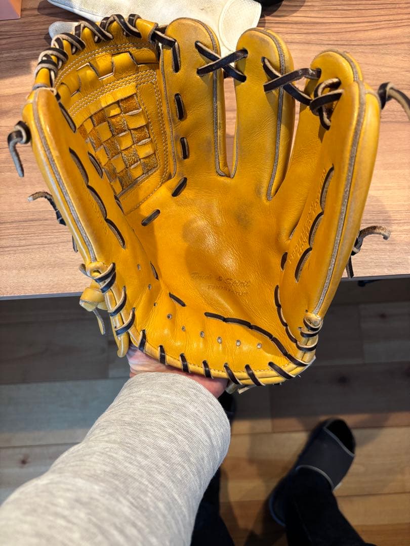 ZETT 軟式用グローブ イエロー