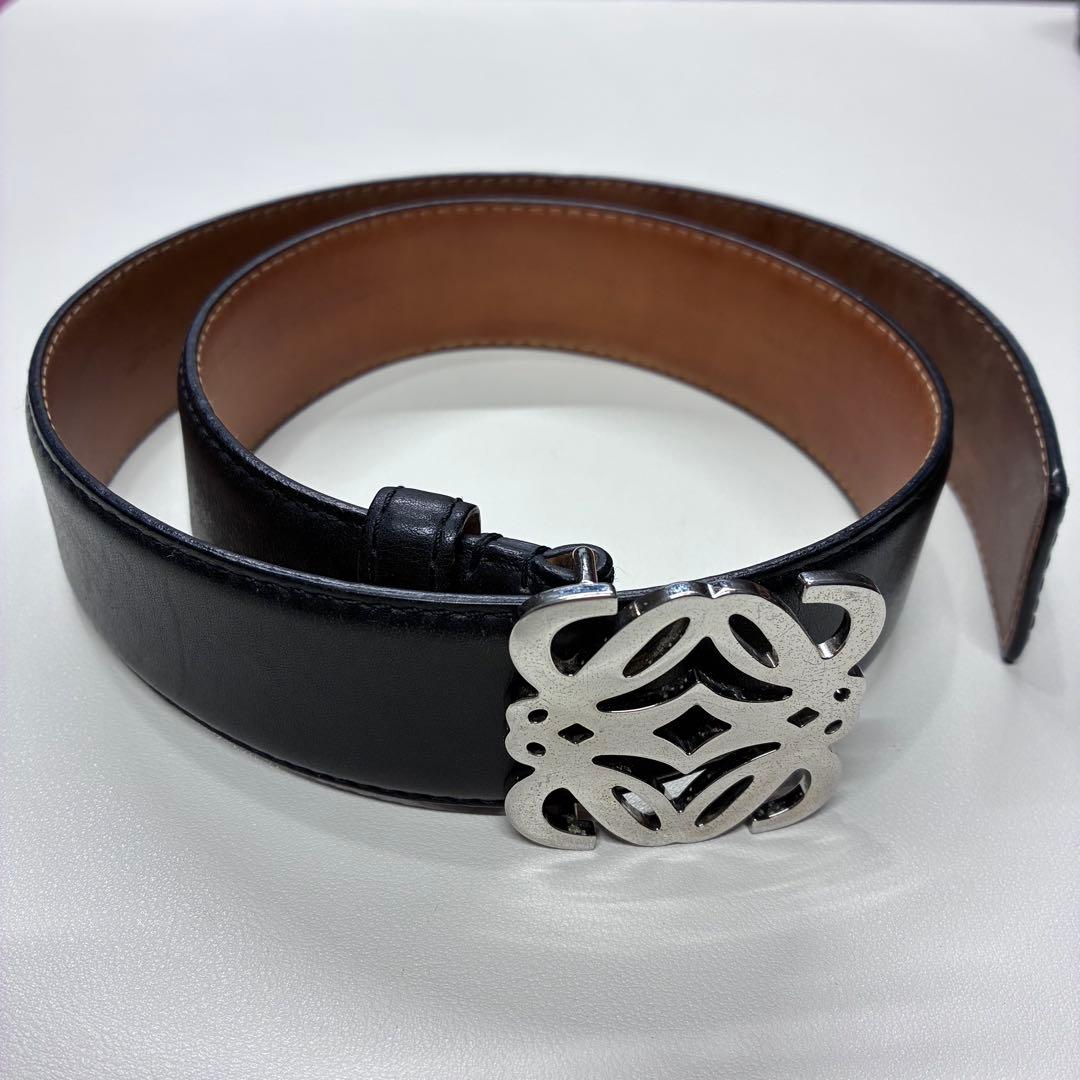LOEWE アナグラム レザー ベルト 34-85