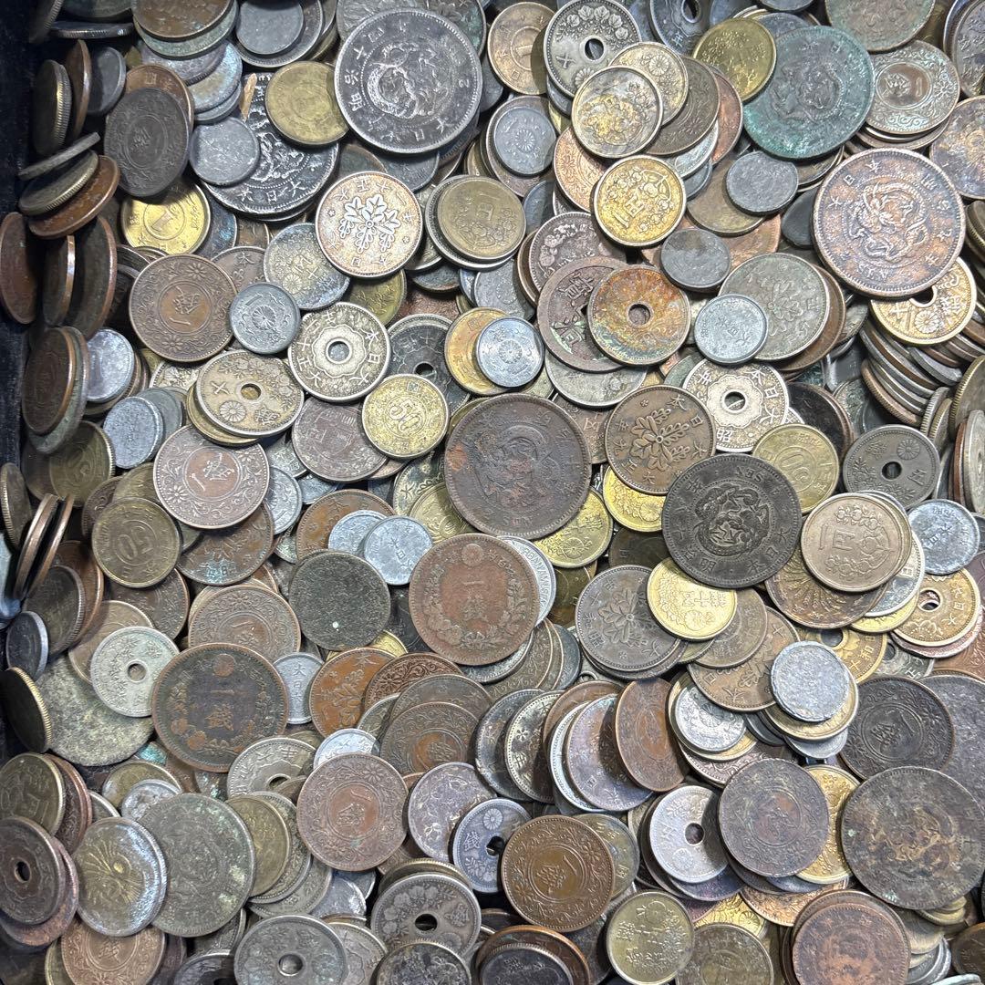 ②ジャンク古銭(アルミ無し)まとめ売り 約10kg 在庫処分品