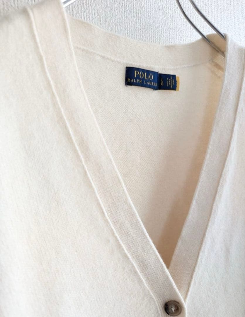 Polo Ralph Lauren クリーム色カーディガン　現行タグモデル　美品