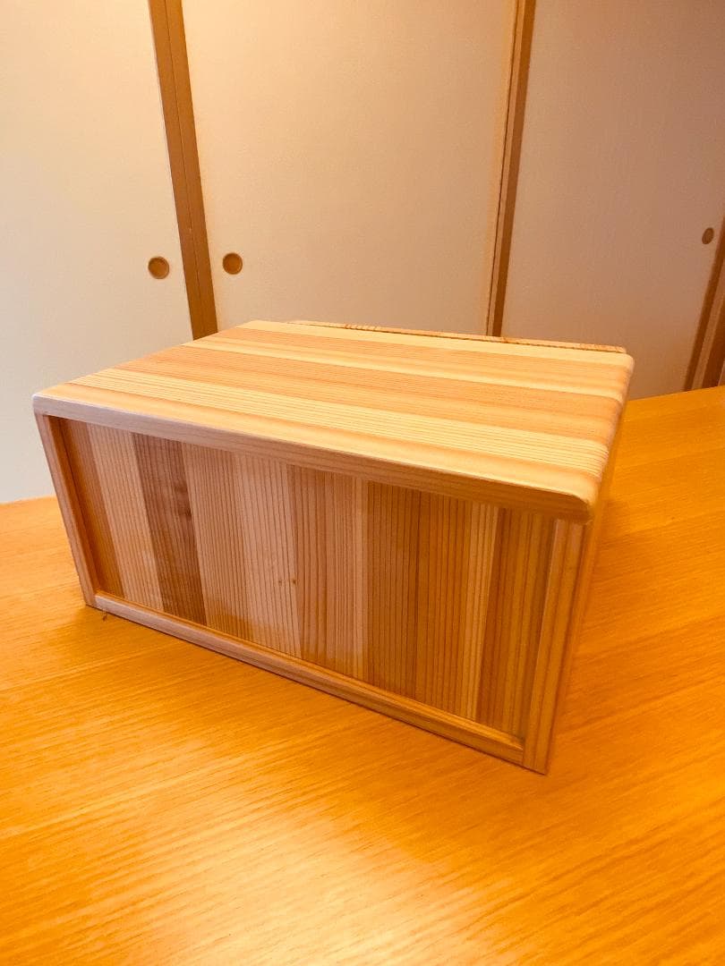 杉　矢羽模様の組子　小引き出し　※値下げしました！