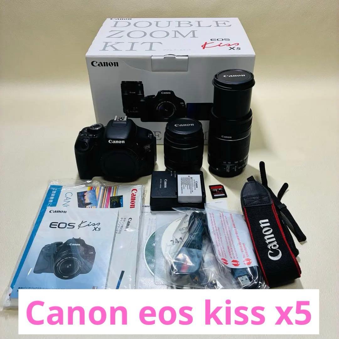 【良品】Canon EOS X5 ダブルズームキット　SDカード付き