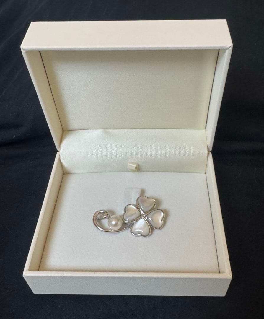 ★新品未使用品★アコヤ真珠 シルバーブローチ
