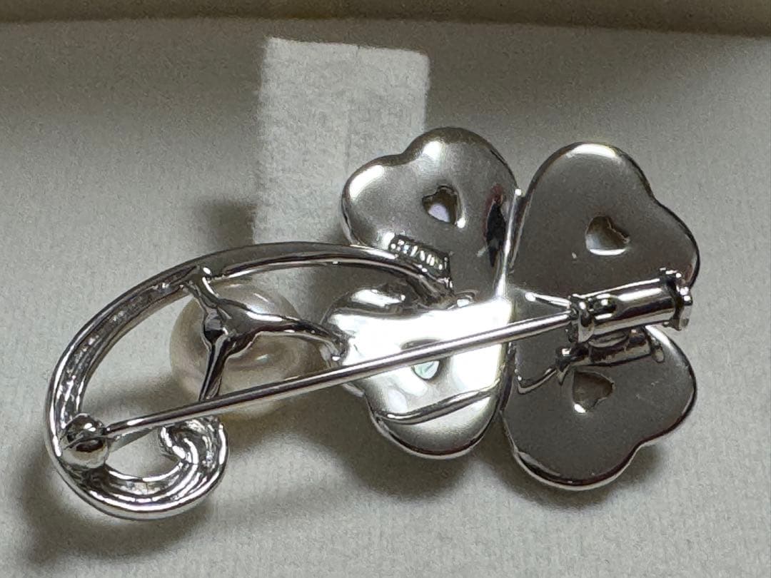 ★新品未使用品★アコヤ真珠 シルバーブローチ