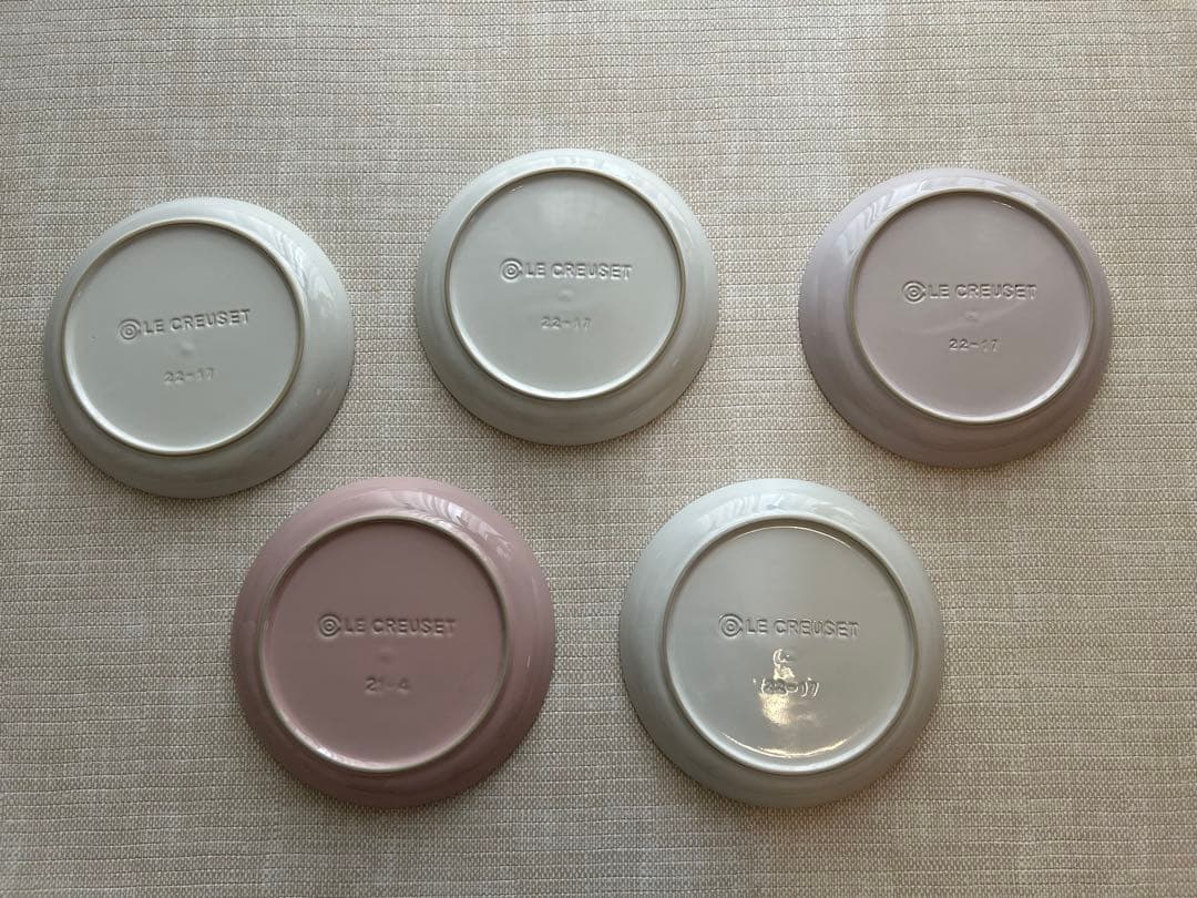 LE CREUSET スフィアプレート 22cm 5枚セット　ピンクコレクション