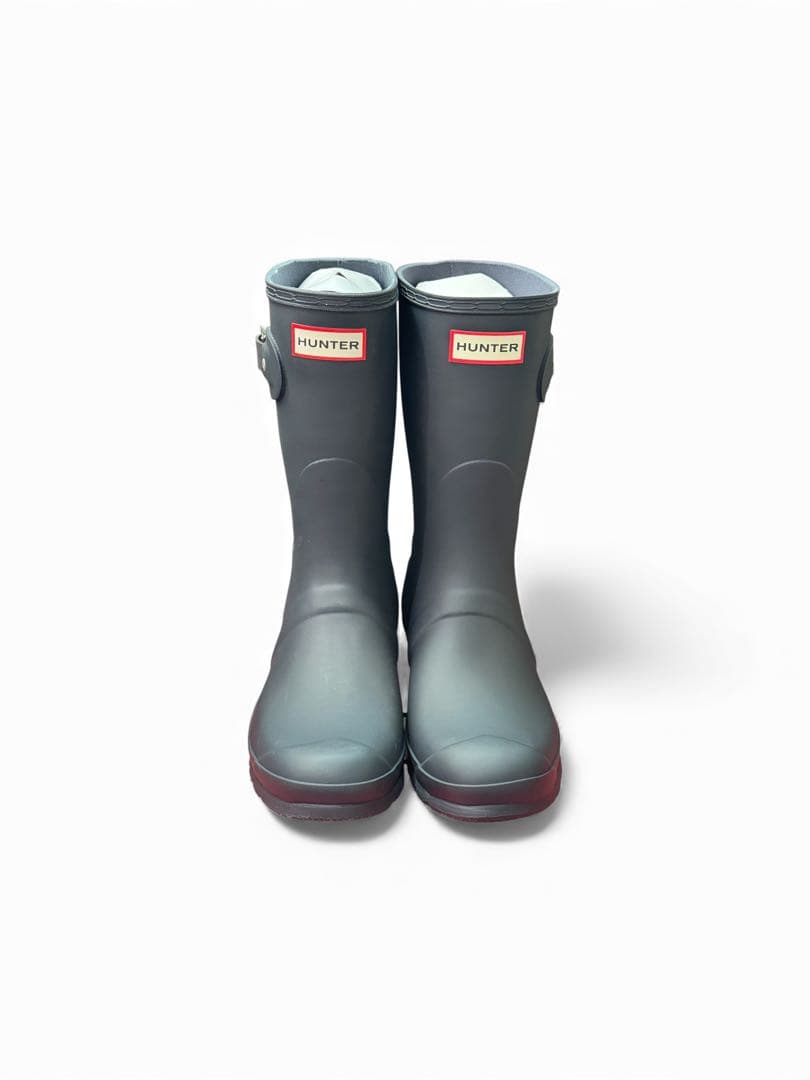 新品 HUNTER ハンター ミディアム レインブーツ ネイビー25cm 長靴
