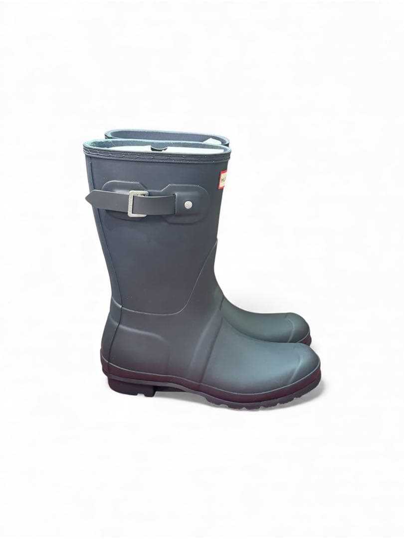 新品 HUNTER ハンター ミディアム レインブーツ ネイビー25cm 長靴