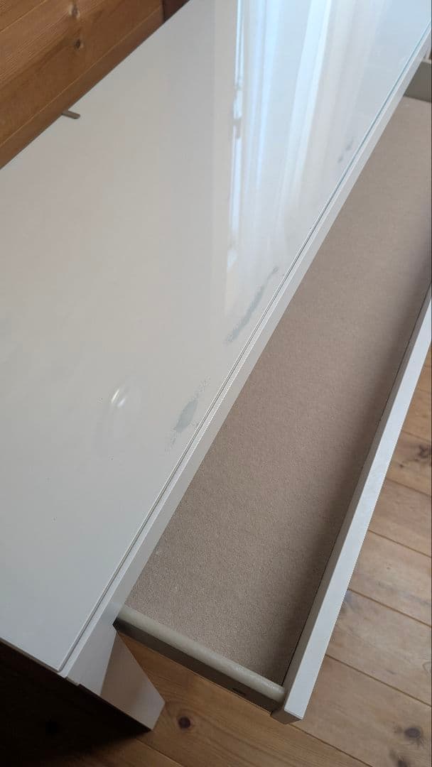 IKEA イケア 机 デスク ドレッサー ホワイト 引き出し マルム　MALM