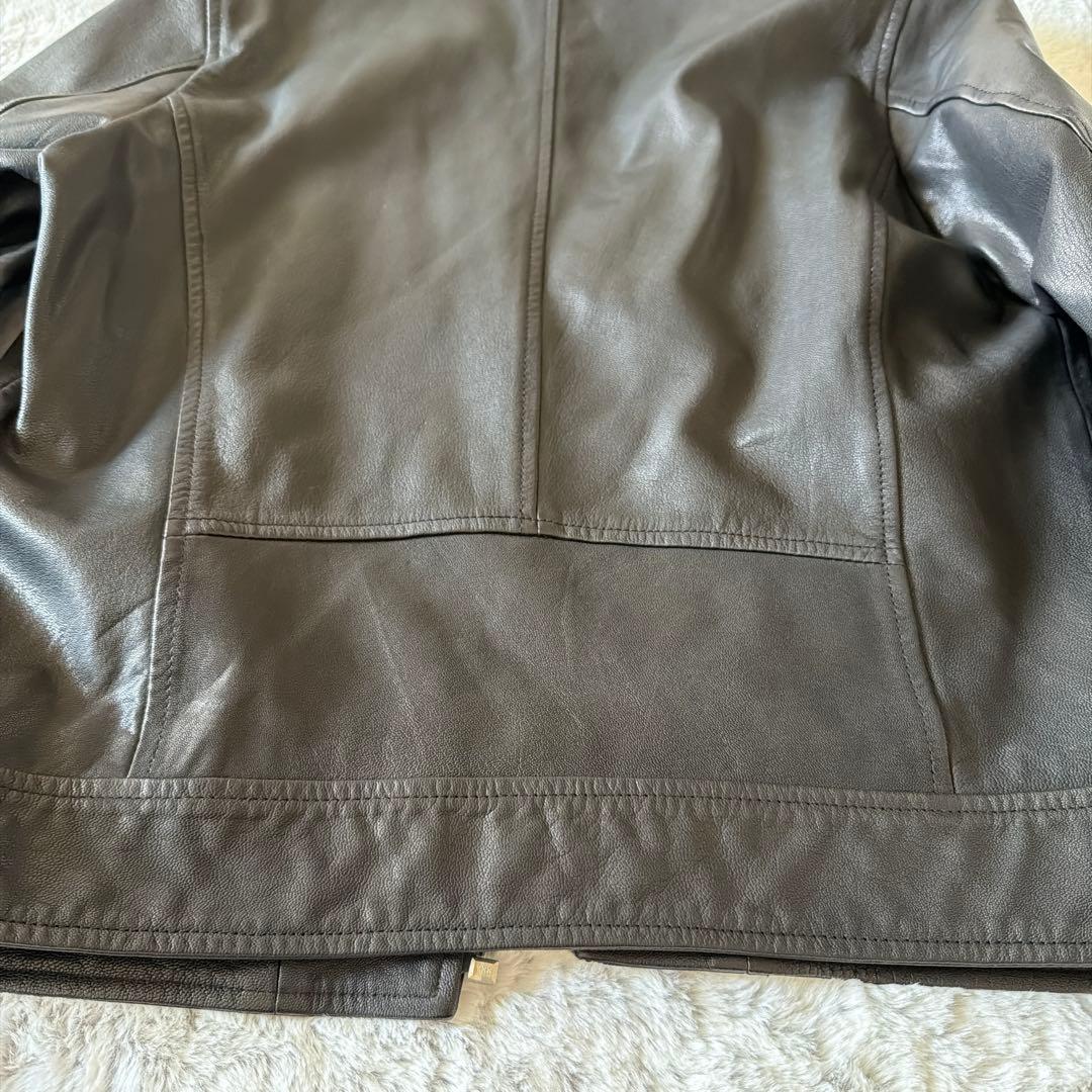 Paul Smith ブラックレザー ダブルライダースジャケット　ヤギ革　美品