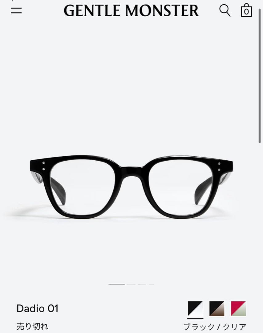 メガネ・老眼鏡 GENTLE MONSTER Dadio 01