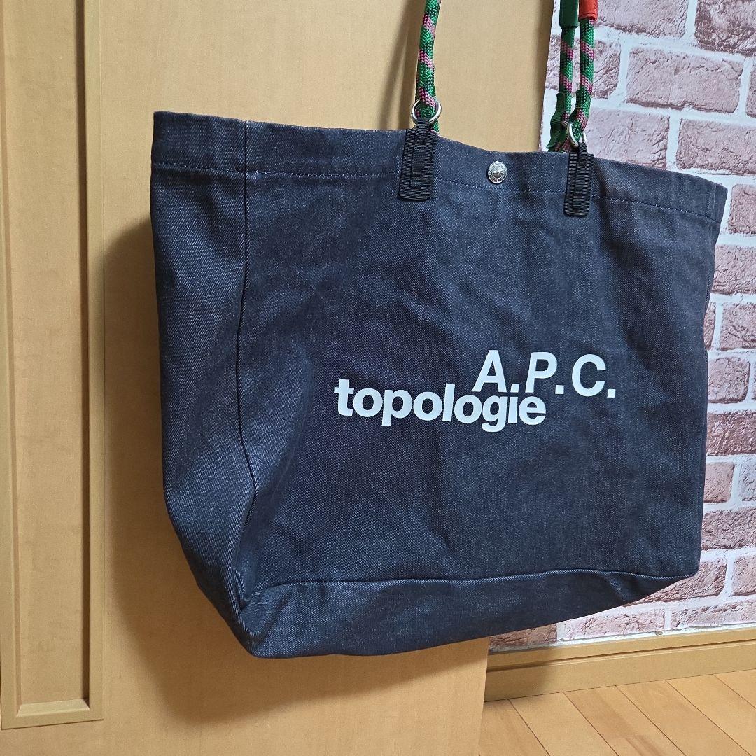 A.P.C. × topologie ネイビー トートバッグ完売品　大容量レア