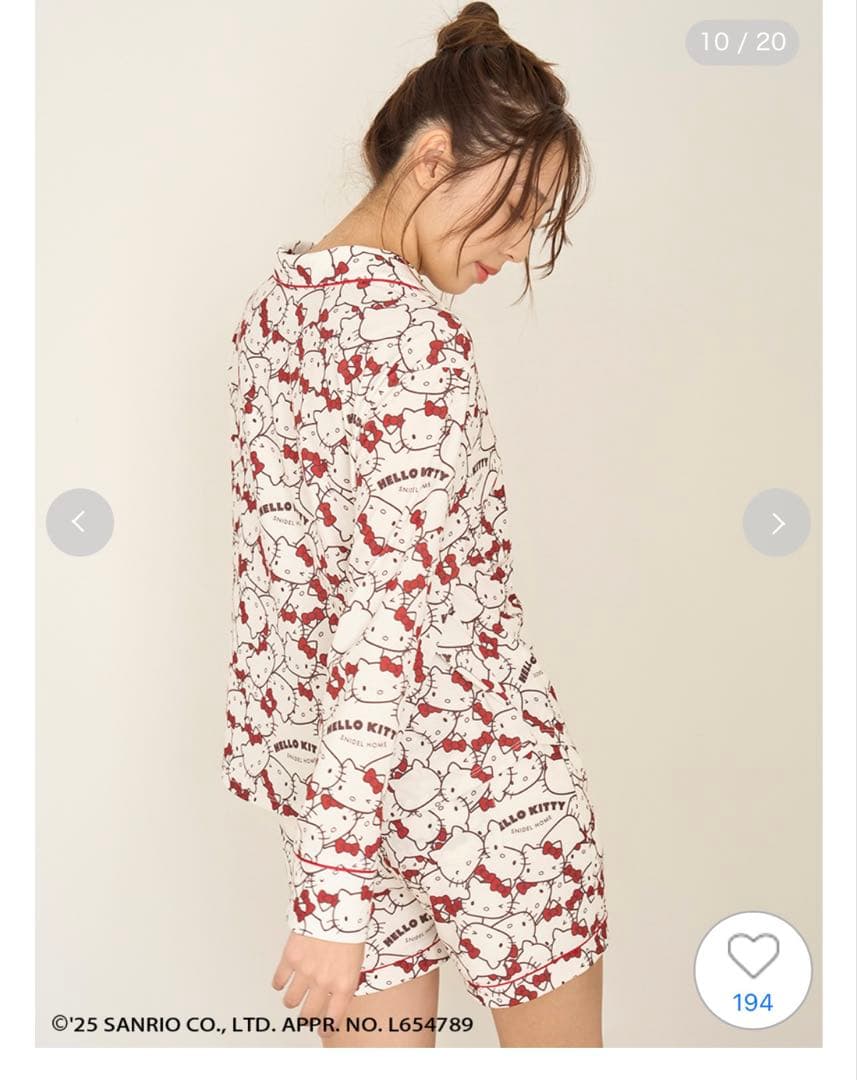 【HELLO KITTY】総柄ロングパンツ& 総柄開襟シャツ