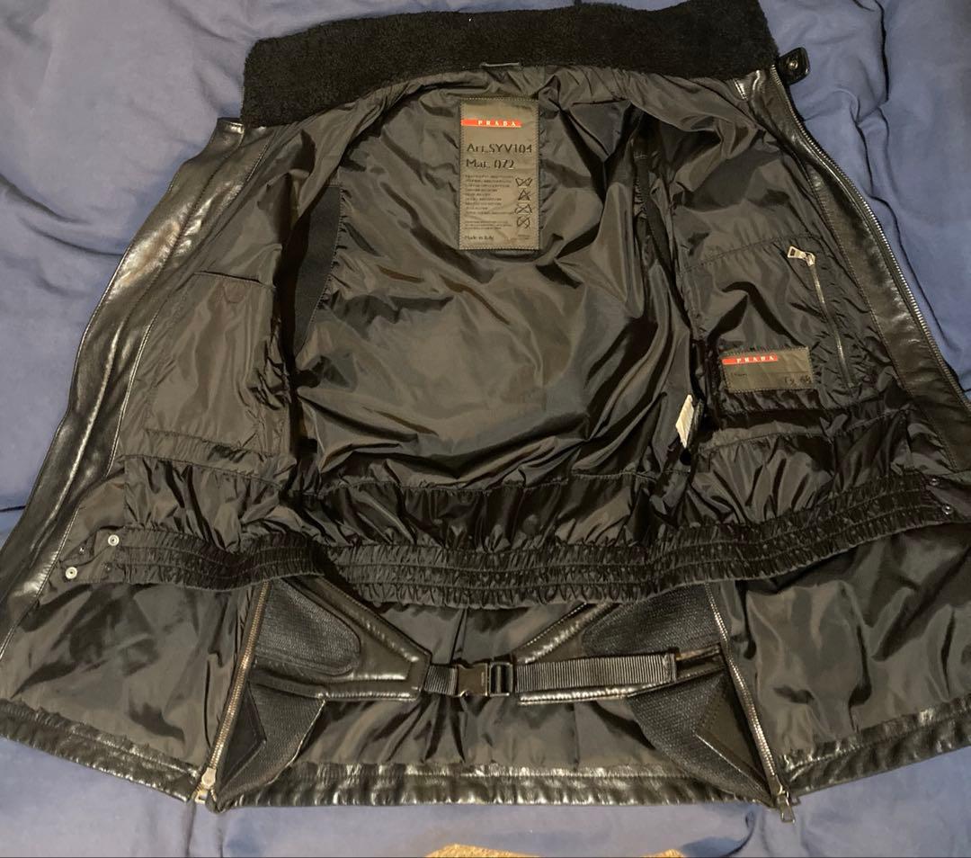 美品 PRADA SPORT レザージャケット サイズ48 国内正規品