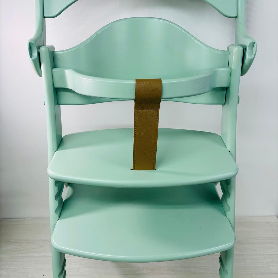 【良品】大和屋 アップルチェア ベビーチェア テーブル　ガード付 ハーブグリーン