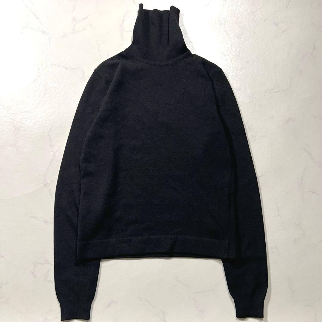 エルメス マルジェラ期 カシミヤ100% ニット スコットランド製 黒ハイネック