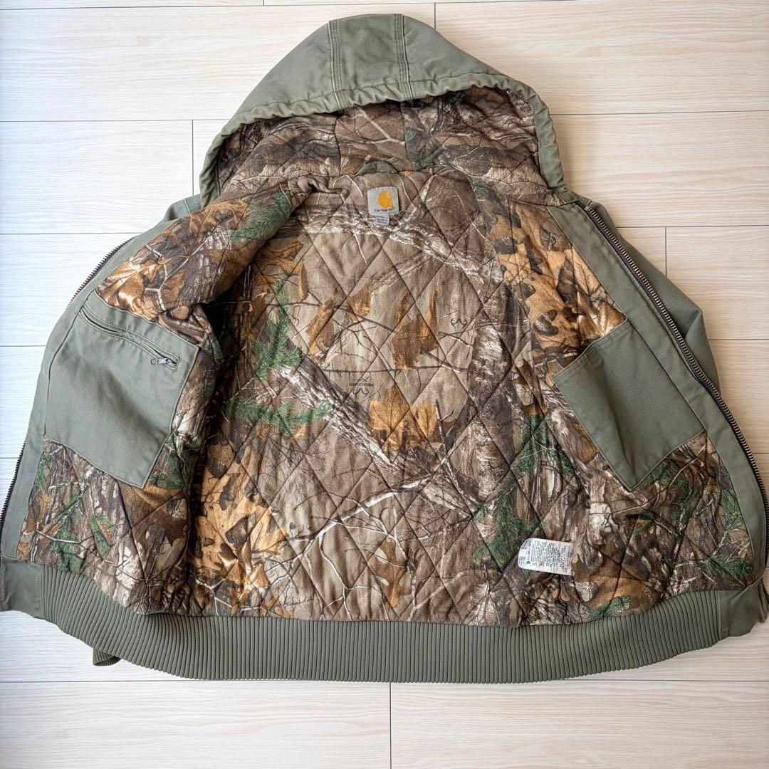 【毒ちのぱん】Carhartt アクティブジャケット オリーブリアルツリー