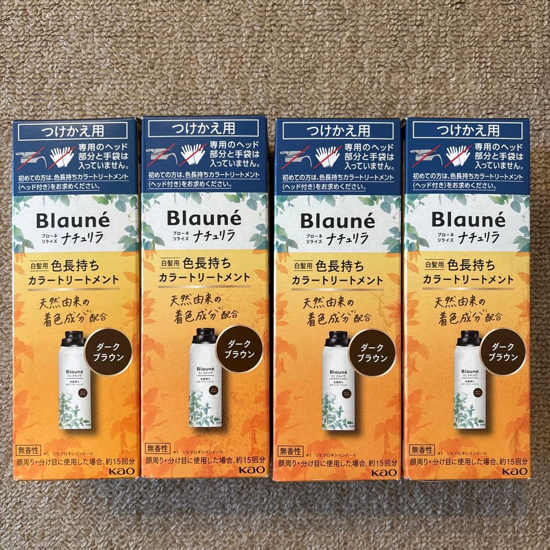 Blauné ダークブラウン　カラートリートメント つけかえ用　155g×4個