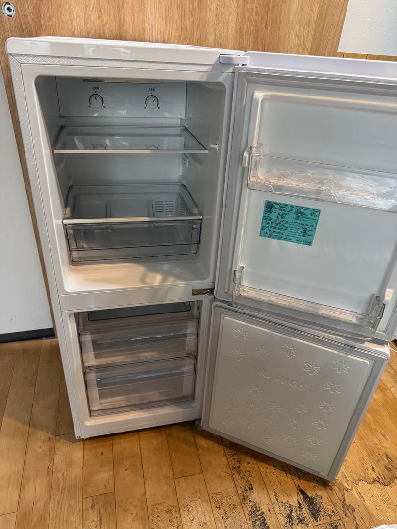 JR-NF148B-W トップフリーザー冷蔵庫 ライトピンク ホワイト