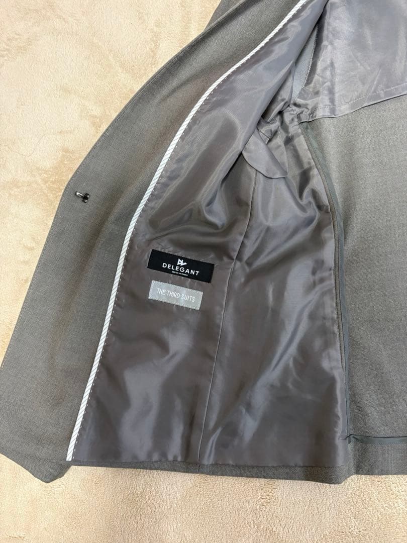 【1回短時間着用】ORIHICA ノーカラースーツ　LL