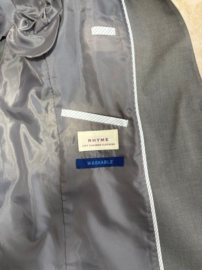 【1回短時間着用】ORIHICA ノーカラースーツ　LL