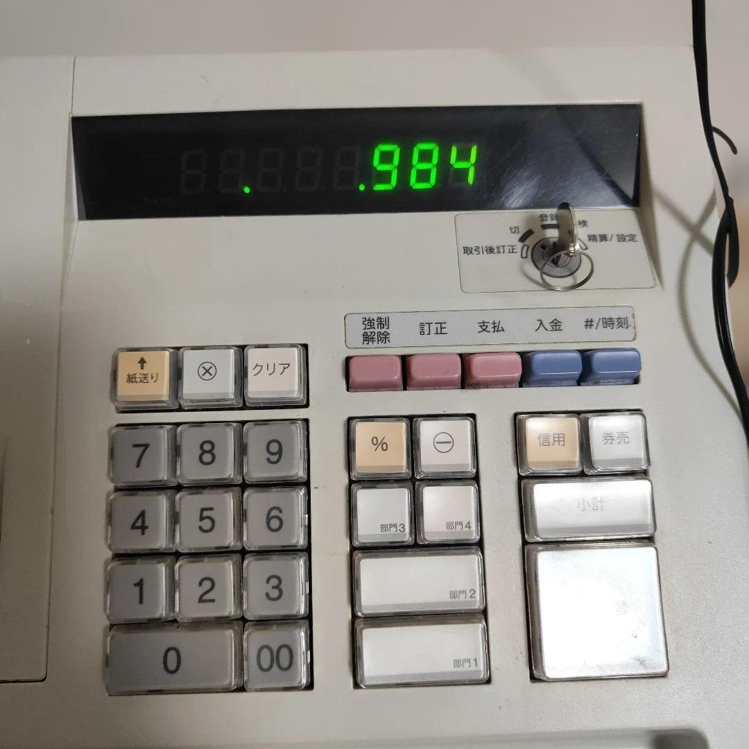 SHARPシャープ レジスター XE-A107 鍵、ACアダプター付き