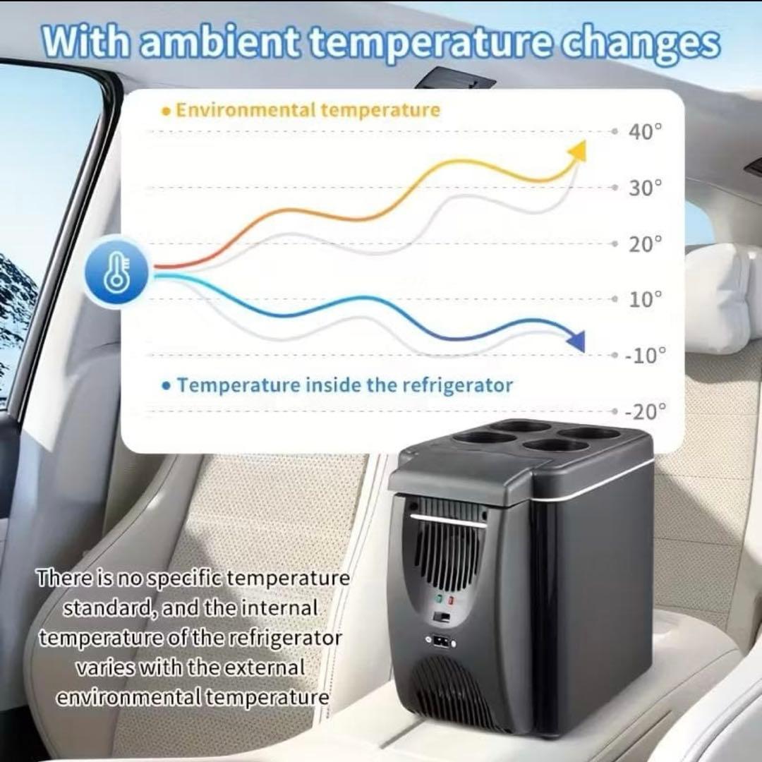 6972【未開封品】車載冷蔵庫 6L ポータブル冷蔵庫 冷温庫
