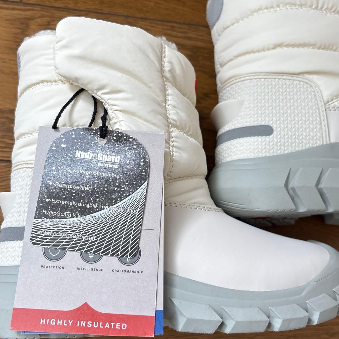 HUNTER ホワイト スノー　ブーツ　キッズ　19cm 子供　UK11